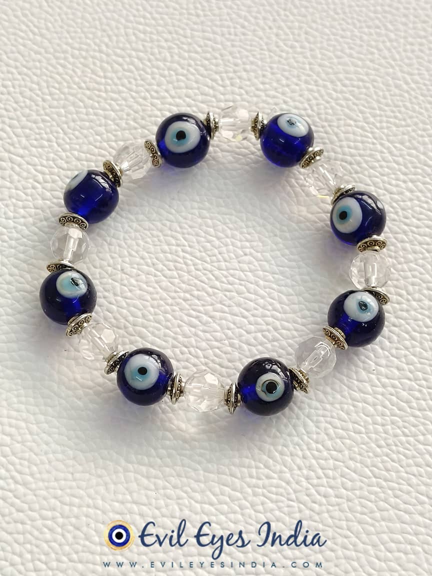 Buy Zivom Evil Eye Hamsa Mother Of Pearl Silver Blue Cz Thread Bracelet  Online at Best Prices in India - JioMart.