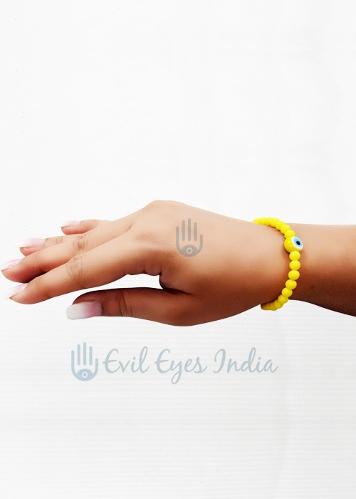 Yellow Evil Eye Bracelet Evil Eyes India