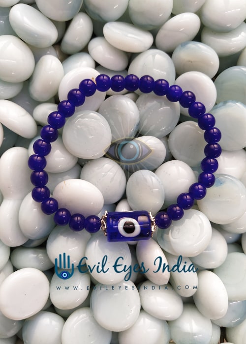 Evil Eye Bracelet With Authentic Blue Beads Evil Eyes India