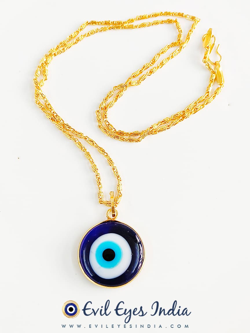 Mythology 18ct White Gold Topaz & Diamond Evil Eye Necklace